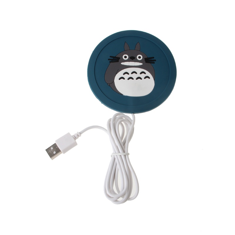 Đế Hâm Nóng Đồ Uống Bằng Silicon 5V Cổng USB Họa Tiết Hoạt Hình