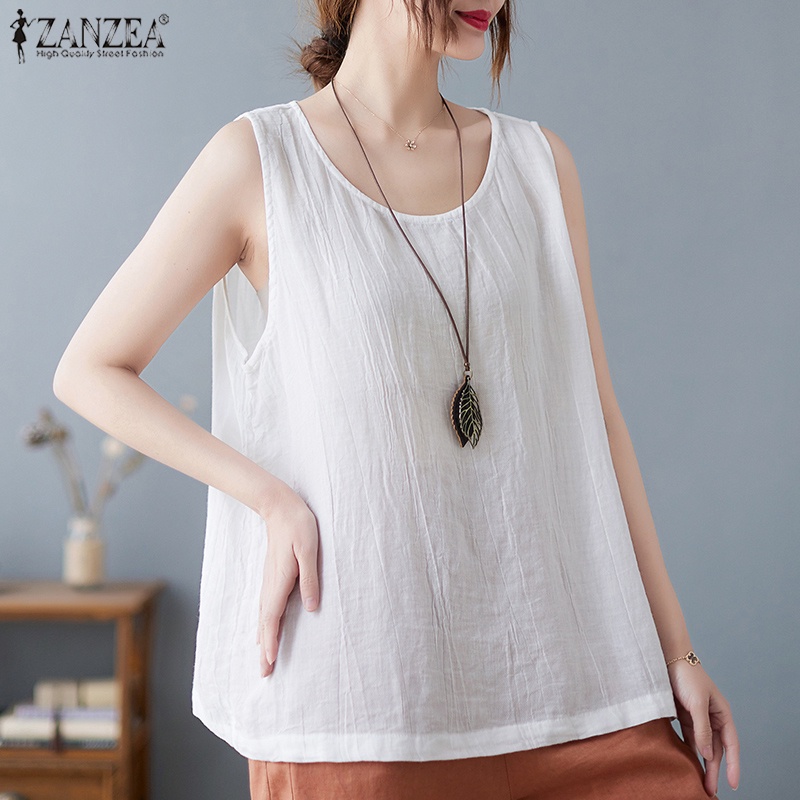 Áo nữ Zanzea không tay màu trơn thời trang