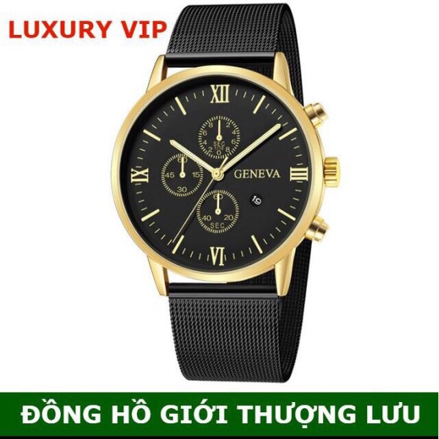 {BẢO HÀNH 3 NĂM} Đồng hồ nam cao cấp dây Titanium GENEVA đẳng cấp phái mạnh