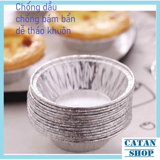 Set 50 Khuôn giấy bạc Làm Bánh Tart Bằng Lá Nhôm Tiện Dụng GD603-ChenBac50