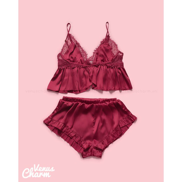 Đồ ngủ nữ sexy, lụa mềm mịn, không đệm quyến rũ Venus Croptop Bèo | BigBuy360 - bigbuy360.vn