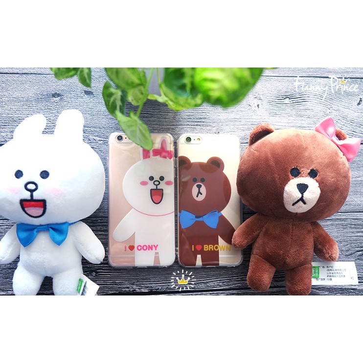 Sale Ốp cặp đôi gấu Brown và thỏ Cony