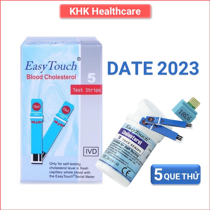 Hộp Que thử  Axit Uric/ Cholesterol/đường huyết của máy Easy Touch