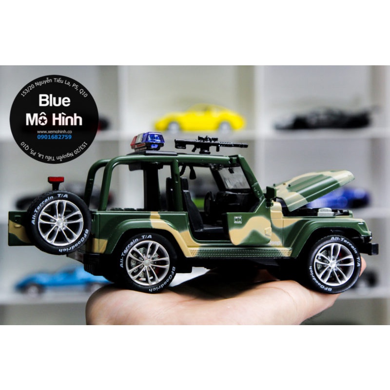 Blue mô hình | Mô hình xe quân đội Jeep mui trần