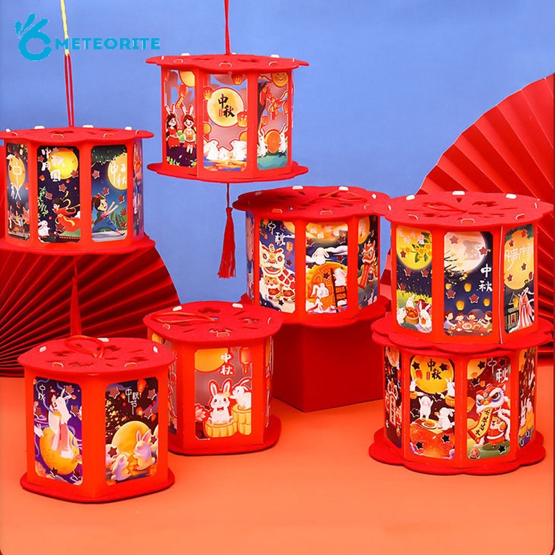Lồng Đèn Treo Trang Trí Thủ Công Họa Tiết Hoạt Hình Origami Sử Dụng Pin