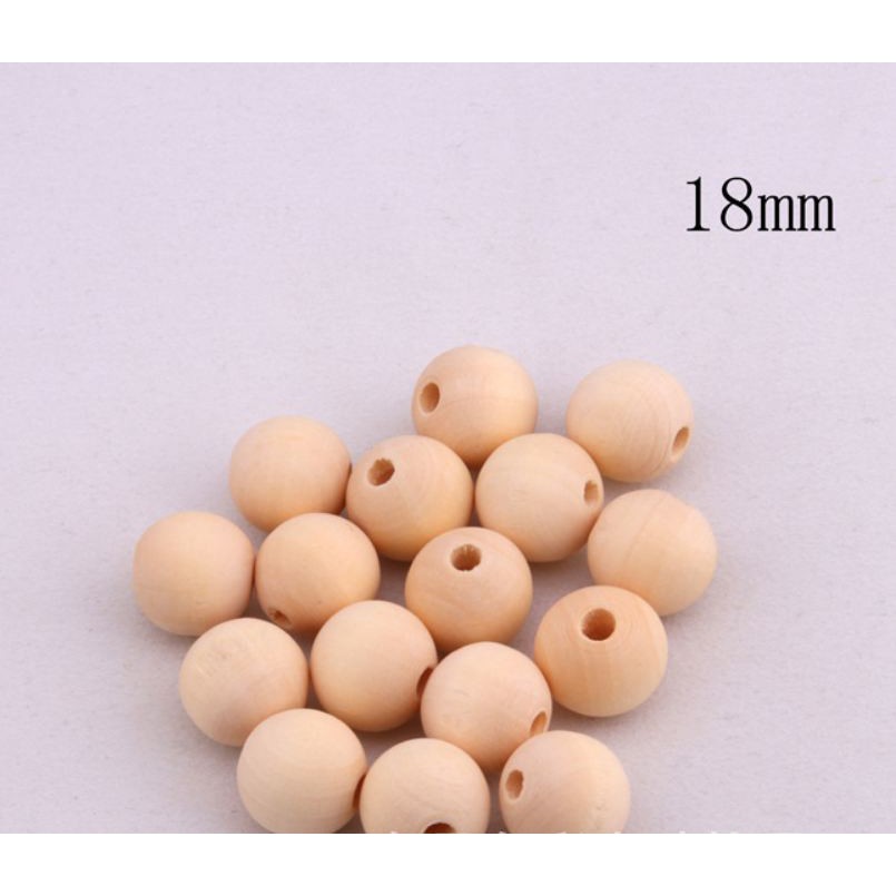 100gam Hạt gỗ kem tự nhiên đủ size 4mm-6mm-8m10mm-12mm-14mm-16mm-18mm-20mm-25mm-30mm-35mm-40mm