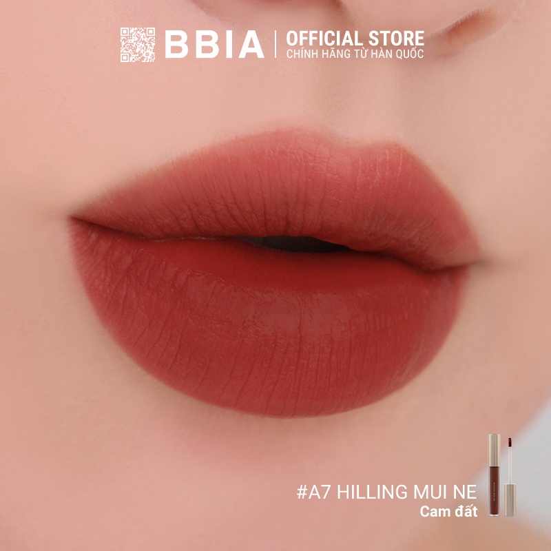 Son Kem Lì Bbia Last Velvet Lip Tint Asia Edition Version 2 - A7 Hilling Mui Ne 5g - Bbia Official Store