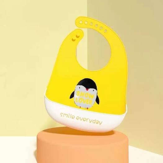 FamiShop Yếm Ăn Dặm Silicone Có Máng Yếm silicon ăn dặm cho bé