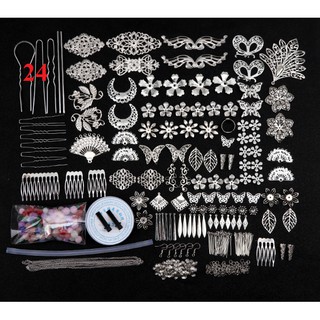 Bộ nguyên liệu tự làm phụ kiện cổ trang 19 và 24 món có sẵn