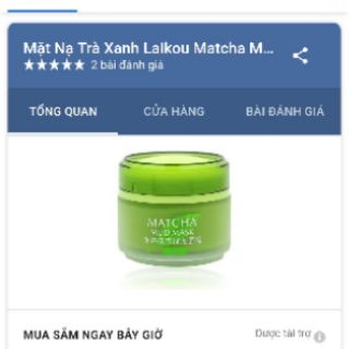 Mặt nạ trà Xanh MATCHA Laikou