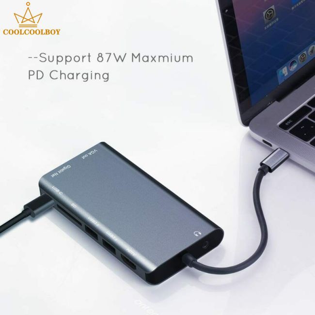 Trạm Chuyển Đổi Usb-C Sang Hdmi Vga Hub Đa Chức Năng