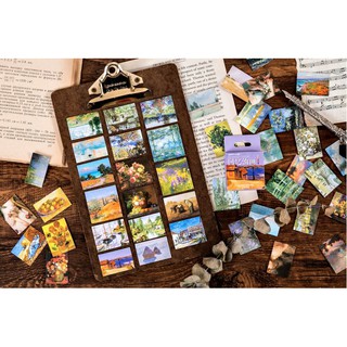 Bộ 46 sticker tranh nghệ thuật E107