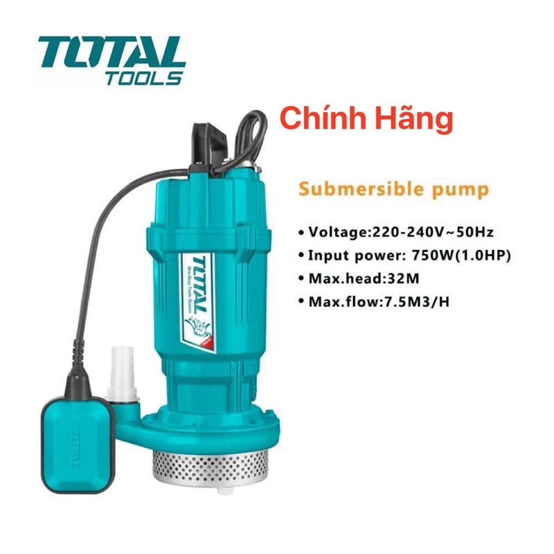 TOTAL Máy bơm chìm nước sạch 1HP TWP67506 (Cam kết Chính Hãng 100%)