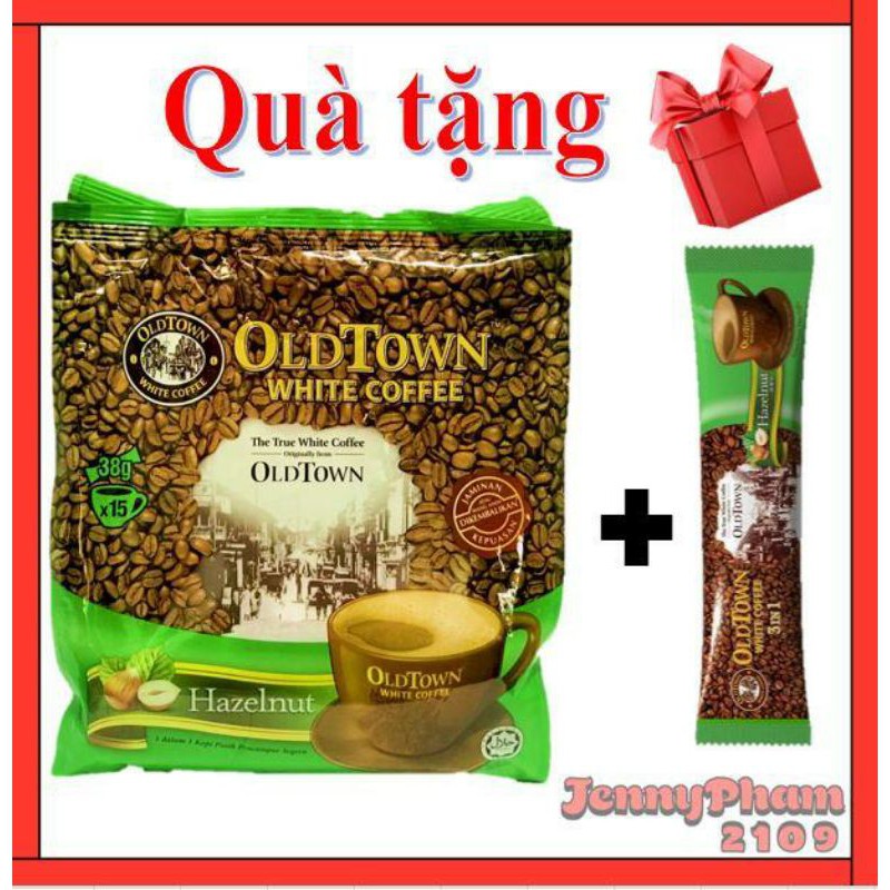 Cà phê trắng white Coffee OLDTOWN HAZELNUT malaysia(vị hạt dẻ)