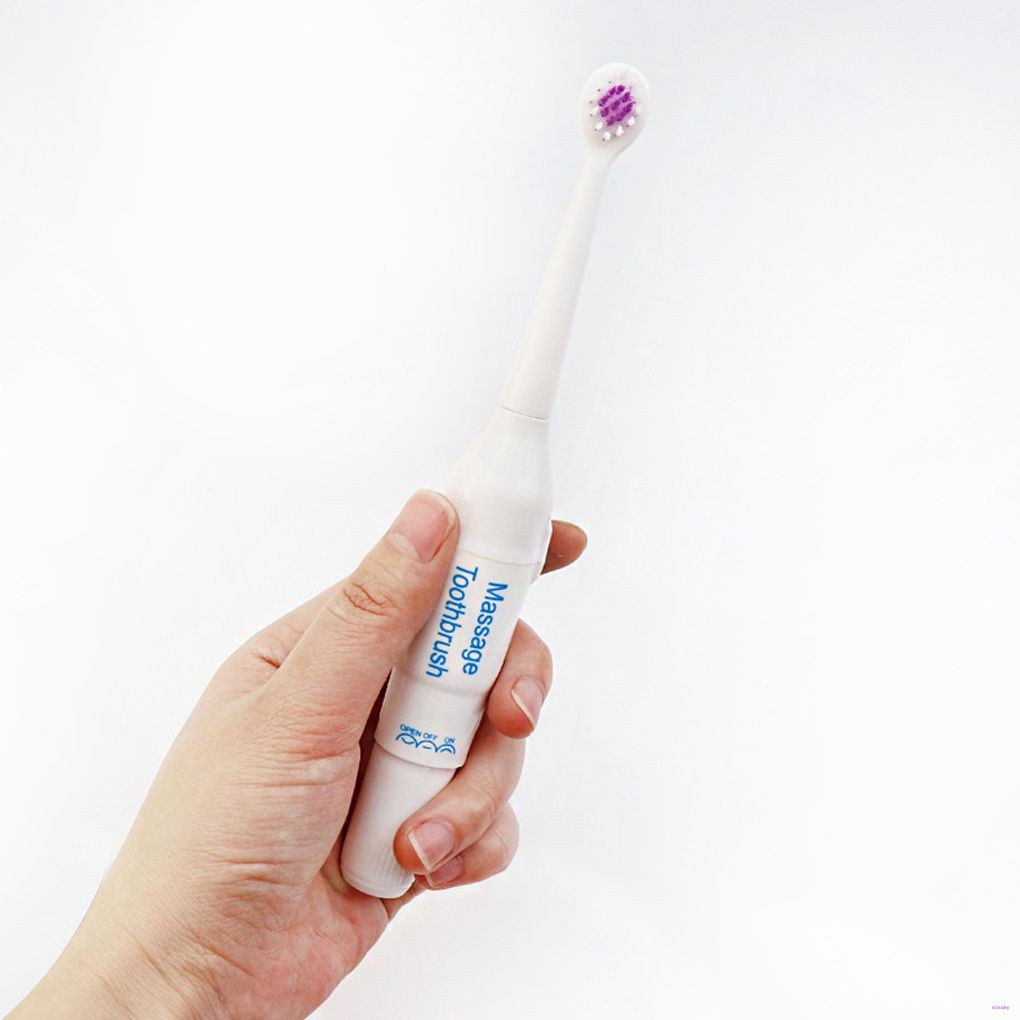 (Hàng Mới Về) Bàn Chải Đánh Răng Điện Mát Xa Chống Thấm Nước Kèm 2 Đầu Thay Thế