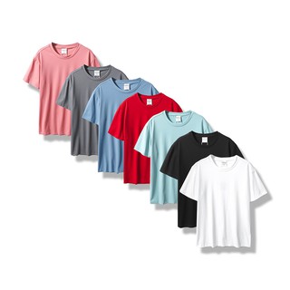 [HẾN STORE MENSWEAR] Áo thun trơn basic Heboz 7M chất vải cotton mềm mịn, co giãn 4 chiều, thoáng mát - 00000777
