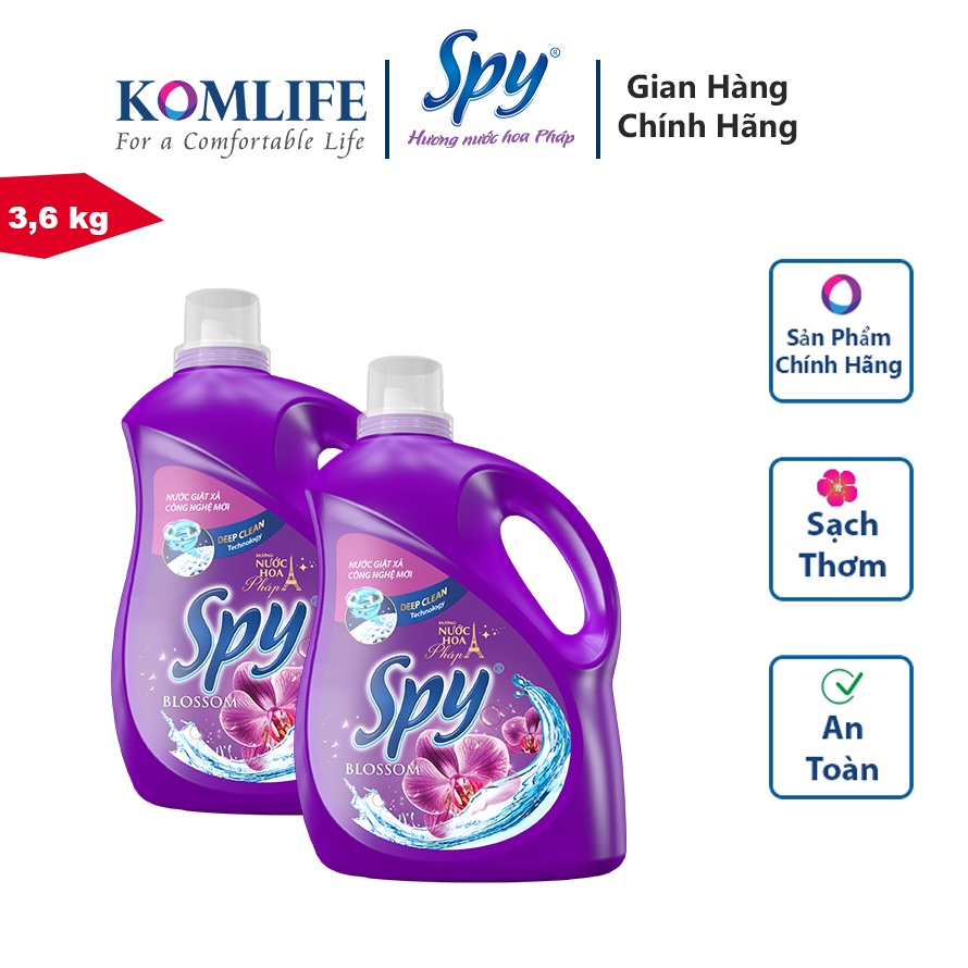 Nước giặt xả SPY Deep Clean 3,6 kg sạch sâu thơm lâu
