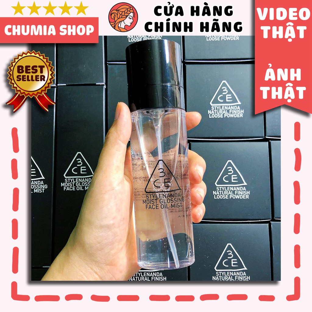 Xịt 3CE Giữ Lớp Trang Điểm Căng Bóng 140ml - chumia