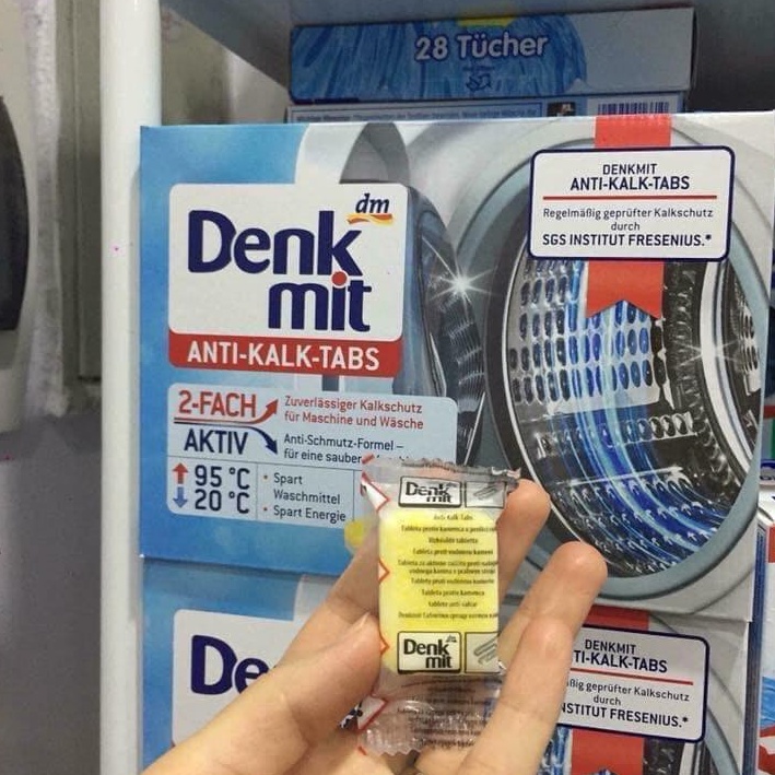Viên Tẩy Lồng Máy Giặt DENKMIT Viên Vệ Sinh Máy Giặt, Khử Mùi Diệt Khuẩn Hàng Nhập Khẩu Chính Hãng