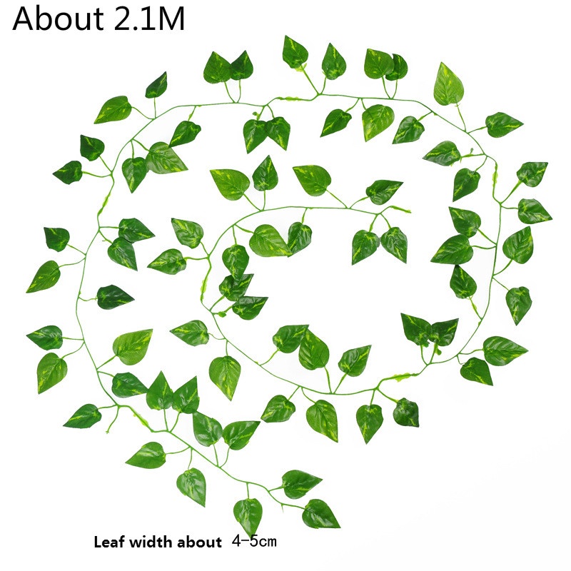 Dây Lá Thường Xuân Giả 2M Bằng Lụa Trang Trí Tường Nhà / Văn Phòng / Tiệc Cưới DIY