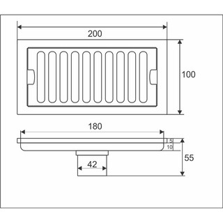 Thoát sàn inox Zento TS202L