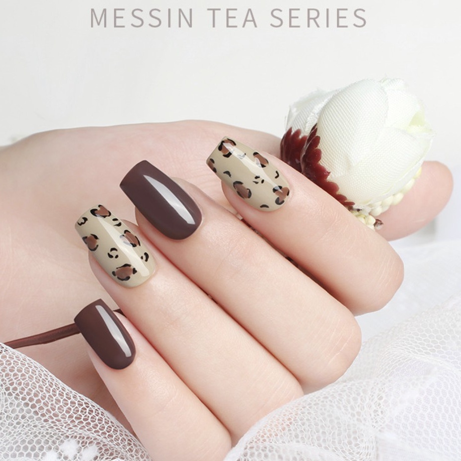 Sơn gel AS dùng máy hơ gel móng tay gel tone nâu đất socola cam NAIL SUZY mã MX 15ml