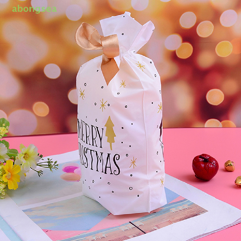 10 Túi Nhựa Đựng Kẹo Làm Quà Giáng Sinh Bộ 10 Túi Đựng Kẹo Giáng Sinh Xinh Xắn