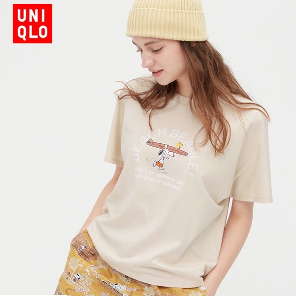 Áo Thun Nữ Tay Ngắn In Hình Chó Snoopy Dễ Thương