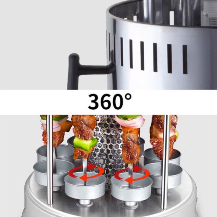 Bếp điện nướng thịt xiên xoay 360 độ chính hãng SOKANY 1200W