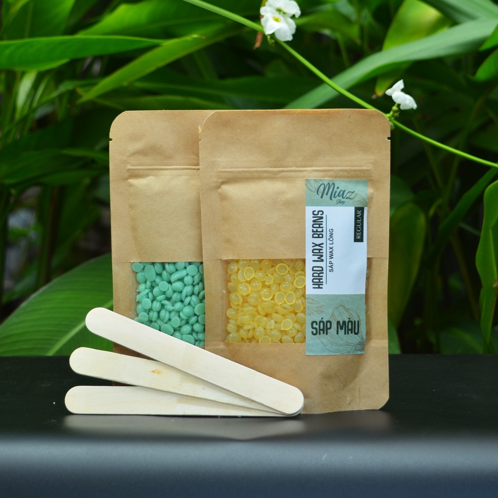 Combo Sáp WAX HARD WAX BEANS  Dòng bám lông Bịch cực xịn sò , Bịch nhỏ 100g + que lấy sáp