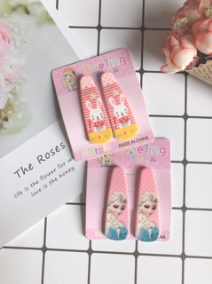 Set 2 chiếc kẹp tóc búp bê Elsa cho bé cực xinh