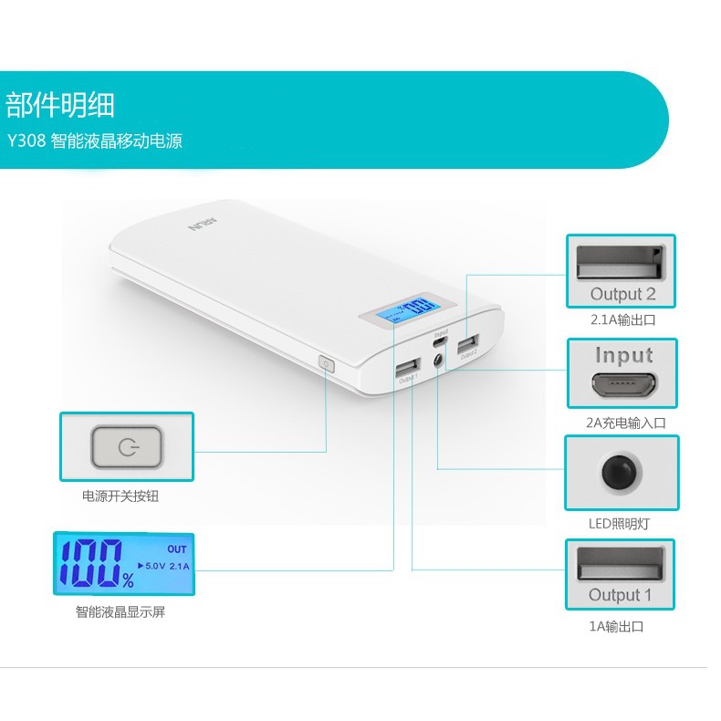 PIN SẠC DỰ PHÒNG ARUN 20000MAH