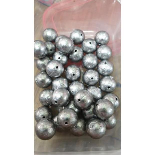 Chì Câu Viên Bi Tròn Xuyên Tâm, chì nho  1g- 1.5g-4g->50gr