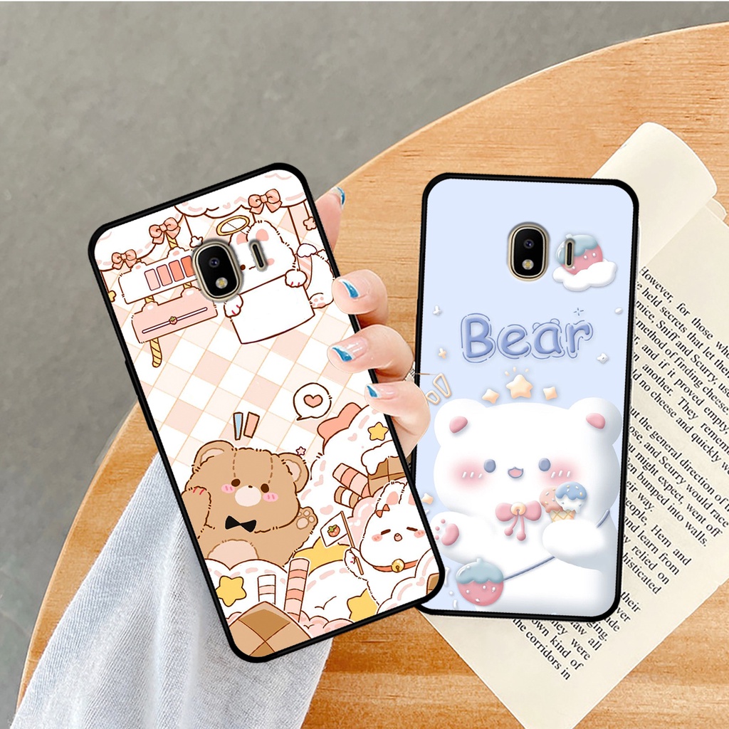 Ốp lưng Samsung J4 2018 in hình caro gấu thỏ dễ thương