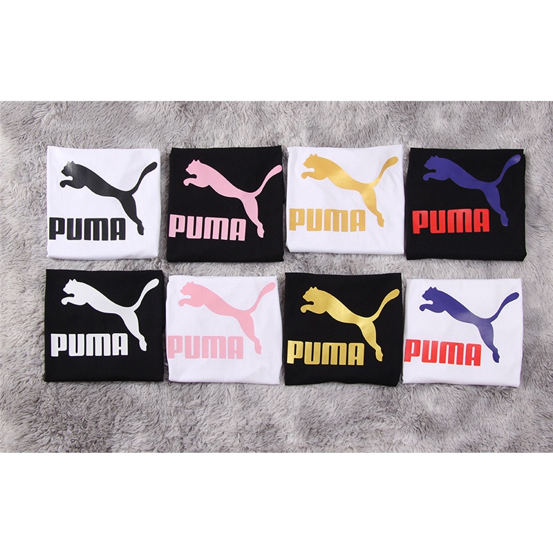 Áo Thun Thể Thao Cotton Tay Ngắn In Hình Puma Thời Trang Dành Cho Cặp Đôi