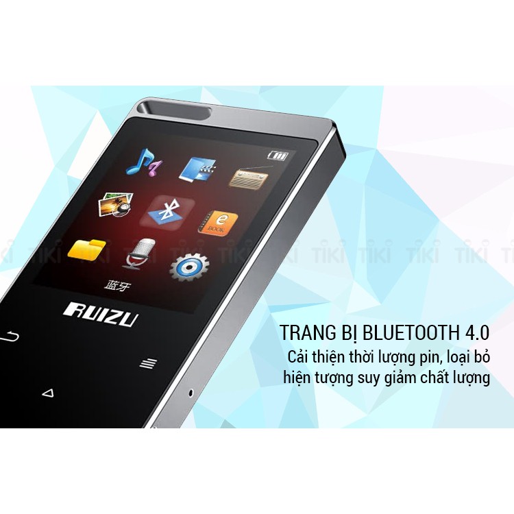 Máy Nghe Nhạc MP3 Bluetooth Ruizu D15 Bộ Nhớ Trong 8GB - Hàng Chính Hãng