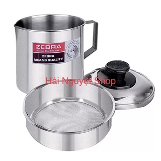 Ca inox có nắp và lưới lọc 1.4 lít Thái Lan Zebra