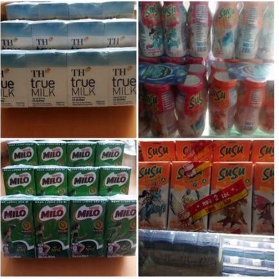 Sữa Milo, Su Su, TH true milk, Vinamilk ( loại 110ml, su su lọ 80 ml)