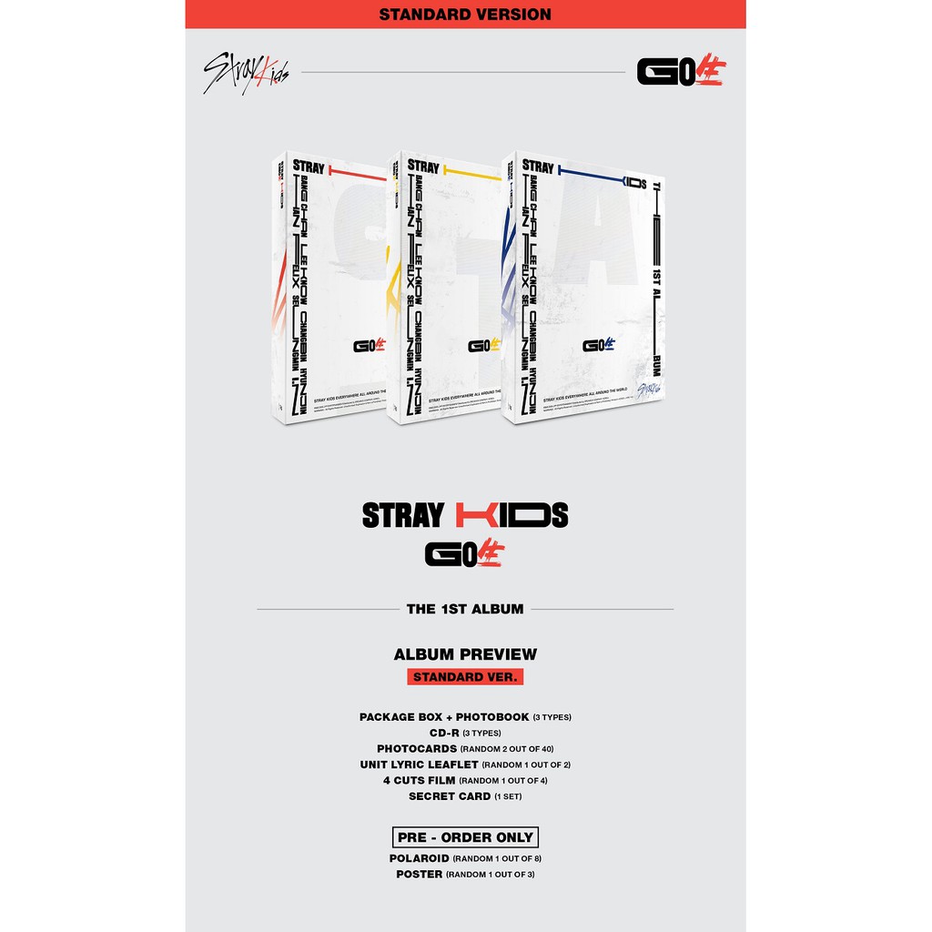 JYP Entertainment Stray Kids - Go Live Standard Version Random