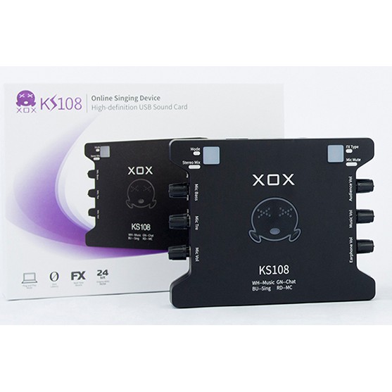 Bộ sound card XOX K10/KS108 chính hãng BH 12 tháng [Cực tốt]