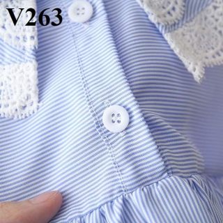 Váy xòe phối ren bé gái