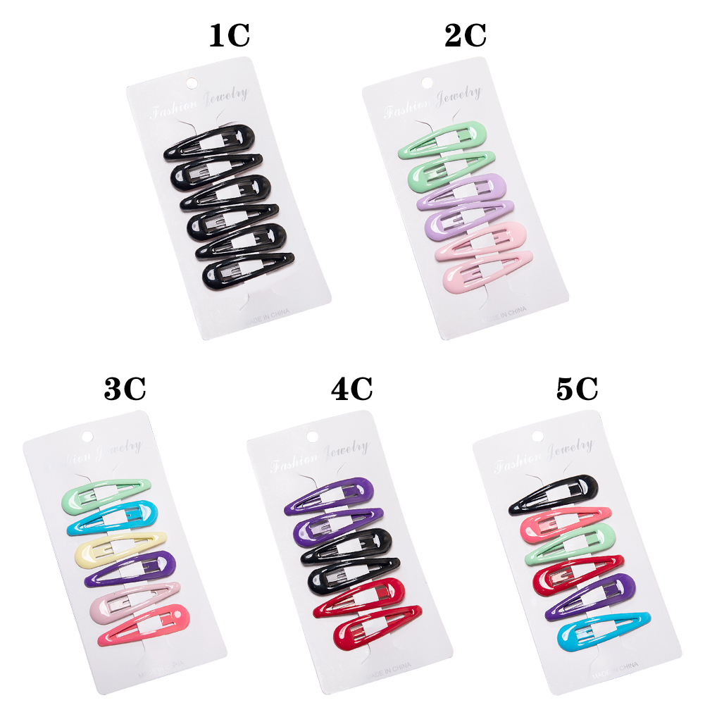 Set 6 Kẹp Tóc Kiểu Dáng Xinh Xắn Cho Bé Gái