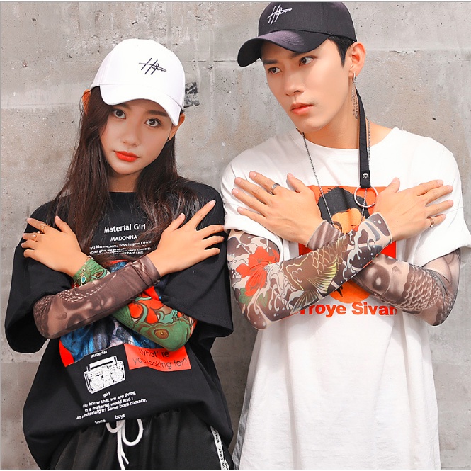 Găng Tay Đi Nắng Hình Xăm Tattoo