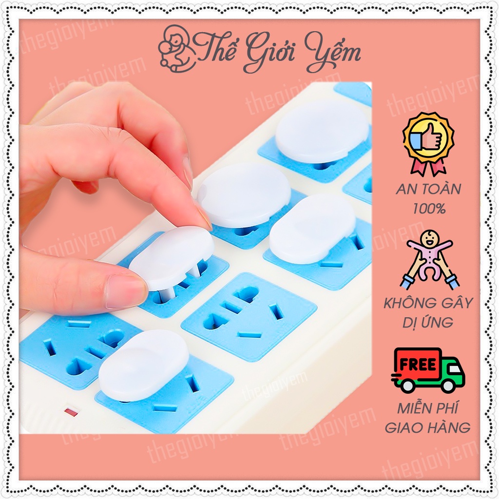 Nút bịt ổ điện 2 chân cao cấp bảo vệ an toàn cho bé chống giật nhỏ gọn chắc chắn THẾ GIỚI YẾM NBOD1