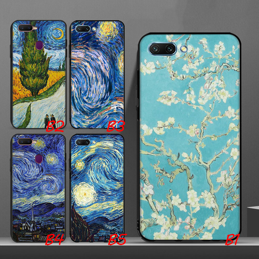 Oppo Ốp Điện Thoại Mềm Họa Tiết Tranh Sơn Dầu van gogh Cho Oppoa3S a5 a12 a7 oppo a5s a92 a91 a92s a5 2020 a9 2020