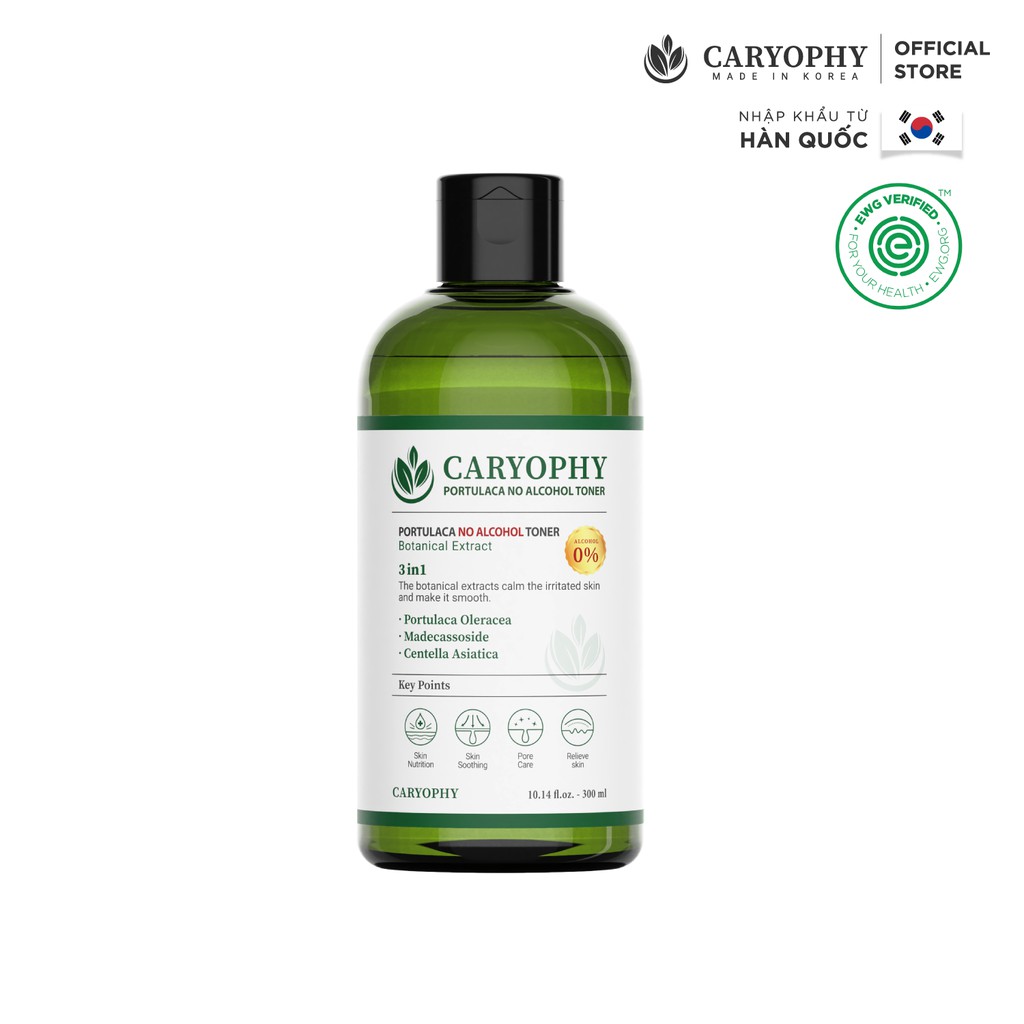 Toner cho da mụn Caryophy Portulaca 300ml