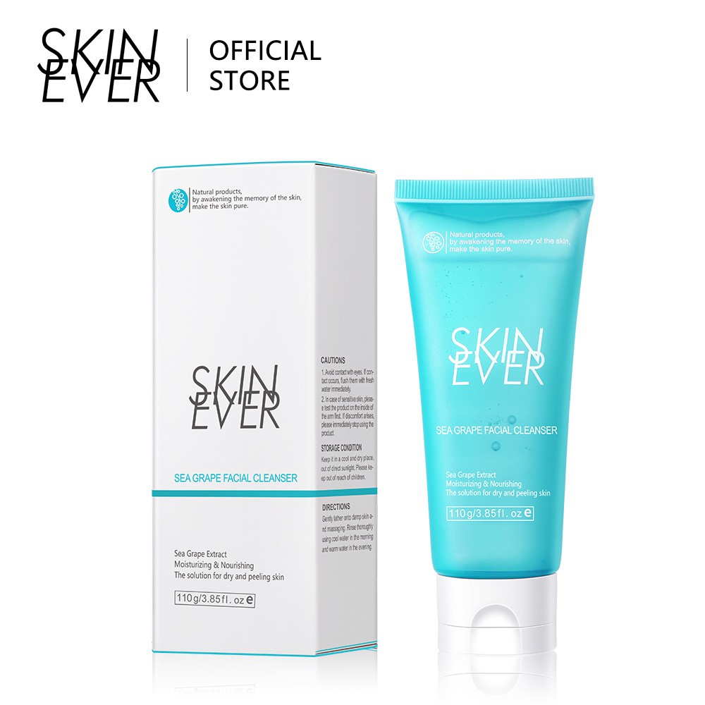 Sữa Rửa Mặt SKIN EVER Dưỡng Ẩm / Làm Trắng Da / Hỗ Trợ Giảm Mụn Cao Cấp Tiện Dụng 110g