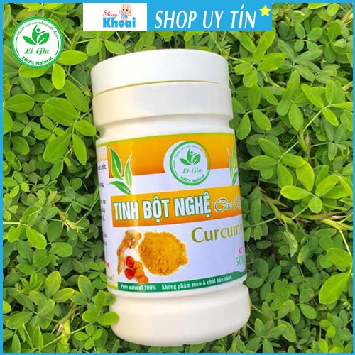 Tinh bột nghệ Cao cấp Lê Gia 500g , Tinh Bột Nghệ Nguyên Chất 100% Nguyên liệu Hữu , Nghệ Viên - Viên Nghệ Mật Ong