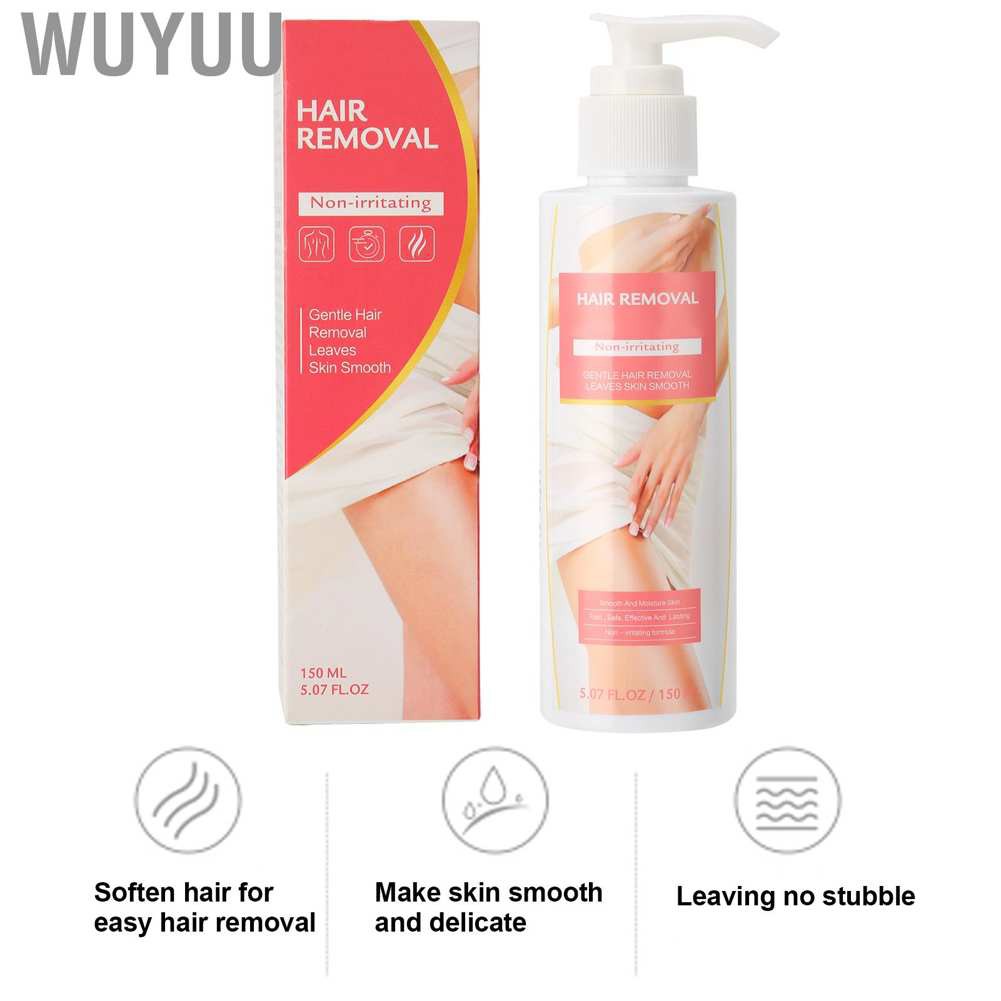 Wuyuu 150ML Body Depilatory Cream Painless Hair Removal Skin‑Friendly Remover for Women Men