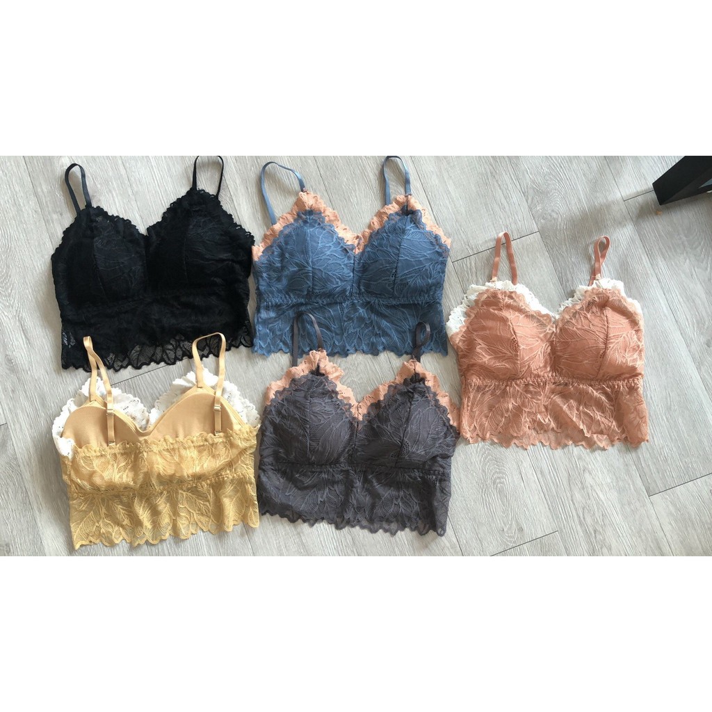 Áo lót nữ Bra 2058 ren sexy quyến rũ không gọng kèm đệm mút dáng crotop hàng xịn giá rẻ